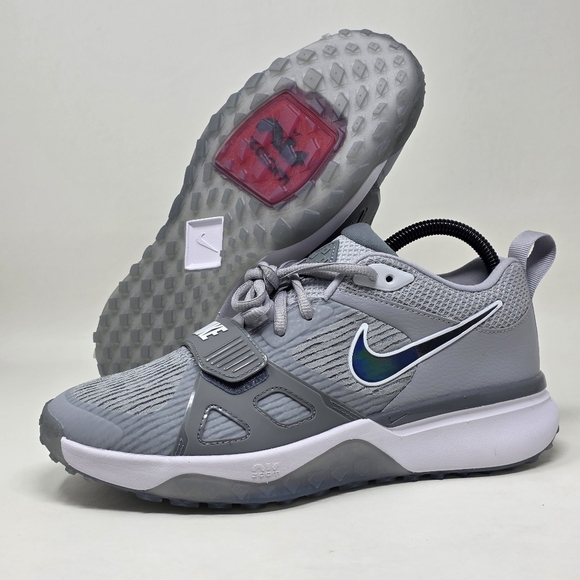 Nike Air Zoom Diamond Elite Turf Baseball Shoes Gray DZ0503 002 Mens Sz 7.5 New - Picture 1 of 10